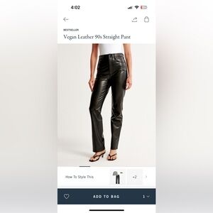 90’s Straight Ultra High-rise Vegan Leather Pant